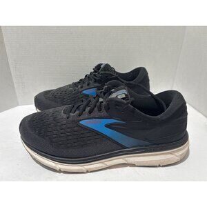 Brooks mens Dyad 11 Extra Wide Black Blue White running shoes size 10.5 1103234